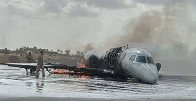 Akfen Holding'e ait özel jet, Libya'da pistten çıkarak parçalandı