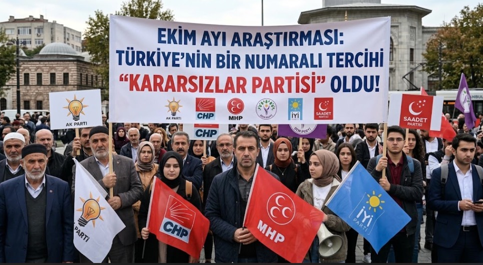 Ekim ayı araştırması, Türkiye'nin Bir Numaralı Tercihi "Kararsızlar Partisi" Oldu!