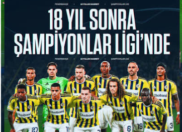 Fenerbahçe 18 yıl sonra UEFA Şampiyonlar Ligi'nde!