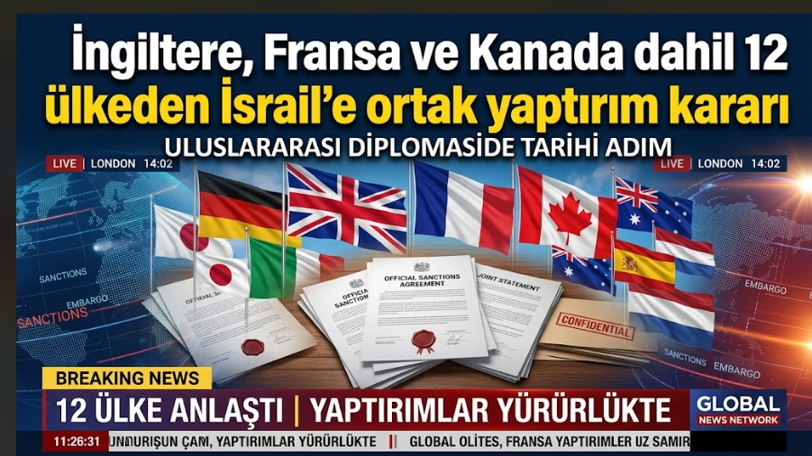 İngiltere, Fransa ve Kanada dahil 12 ülkeden İsrail’e ortak yaptırım kararı 