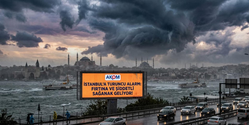 İstanbul’a AKOM’dan Turuncu Alarm: Fırtına ve Şiddetli Sağanak Geliyor!