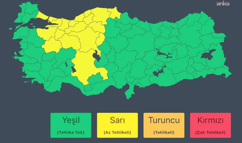 Meteoroloji'den İstanbul ve Ankara Dahil 20 İle Sarı Kodlu Sağanak Uyarısı!