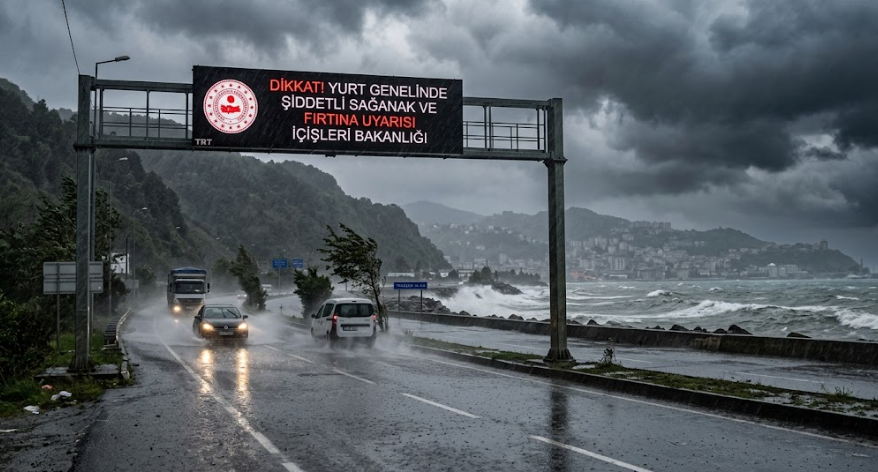 İçişleri Bakanlığından Çok Sayıda İl İçin "Şiddetli Sağanak ve Fırtına Uyarısı !