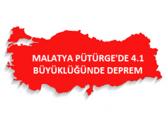 MALATYA PÜTÜRGE’DE 4.1 BÜYÜKLÜĞÜNDE DEPREM