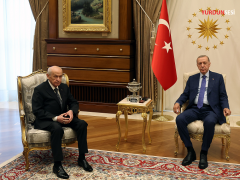 ERDOĞAN, CUMHURBAŞKANLIĞI’NDA BAHÇELİ İLE BİR ARAYA GELDİ