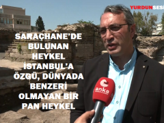 SARAÇHANE’DE BULUNAN HEYKEL İSTANBUL’A ÖZGÜ, DÜNYADA BENZERİ OLMAYAN BİR PAN HEYKEL