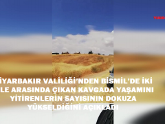 DİYARBAKIR VALİLİĞİ’NDEN BİSMİL’DE İKİ AİLE ARASINDA ÇIKAN KAVGADA YAŞAMINI YİTİRENLERİN SAYISININ DOKUZA YÜKSELDİĞİNİ AÇIKLADI