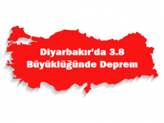 Diyarbakır’da 3.8 Büyüklüğünde Deprem