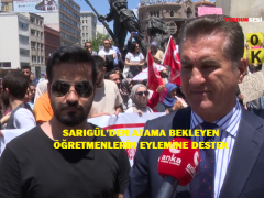 SARIGÜL’DEN ATAMA BEKLEYEN ÖĞRETMENLERİN EYLEMİNE DESTEK