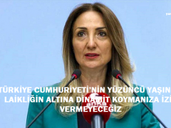 AYLİN NAZLIAKA’DAN BAKAN TEKİN’E “TÜRKİYE CUMHURİYETİ’NİN YÜZÜNCÜ YAŞINDA, LAİKLİĞİN ALTINA DİNAMİT KOYMANIZA İZİN VERMEYECEĞİZ”