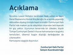 CHP: “MAKAM YA DA ADAYLIKLARI DIŞARIDAN BELİRLEYECEK BİR GÜÇ YOKTUR”