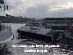 Eminönü’nde İETT Otobüsü Denize Düştü