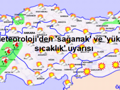 Meteoroloji’den ‘sağanak’ ve ‘yüksek sıcaklık’ uyarısı
