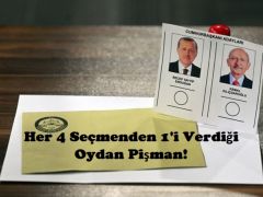 Her 4 Seçmenden 1’i Verdiği Oydan Pişman!