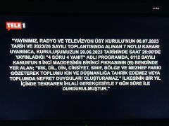 RTÜK CEZASI UYGULANMAYA BAŞLADI: TELE 1 TV EKRANI 7 GÜN BOYUNCA KARARTILACAK