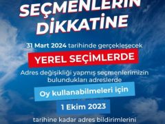 Yerel seçimler İkamet adresler değişiklik yapmak için ise son gün yarın.