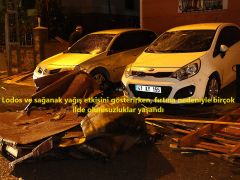 Lodos ve sağanak yağış etkisini gösterirken, fırtına nedeniyle birçok ilde olumsuzluklar yaşandı