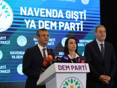CHP LİDERİ ÖZGÜR ÖZEL, DEM PARTİ EŞ GENEL BAŞKANLARI İLE GÖRÜŞTÜ