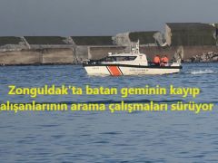 Zonguldak’ta batan geminin kayıp çalışanlarının arama çalışmaları sürüyor