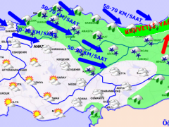 Sağanak, kar yağışı ve fırtına uyarısı