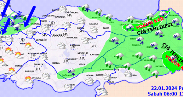 Kuvvetli yağış ve kar uyarısı