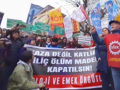 Çalık Holding önünde altın madeni eylemi