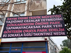 Fahri müfettişe pankartlı isyan