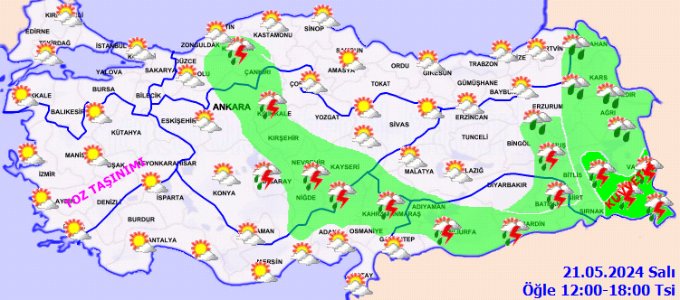 Kuvvetli yağış uyarısı