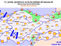 Meteoroloji’den 10 ilde sağanak ve gök gürültülü sağanak yağış uyarısı
