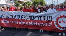 DİSK, ‘Gelirde, vergide, ülkede adalet’ talebiyle miting yaptı…