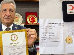 Kızılay’ın verdiği altın madalyada altın oranı sıfır çıktı