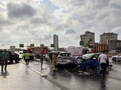 Bağcılar TEM’de zincirleme trafik kazası