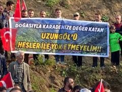 HES projesine karşı turizmciler ve yöre halkından protesto