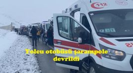 Yolcu otobüsü şarampole devrildi…