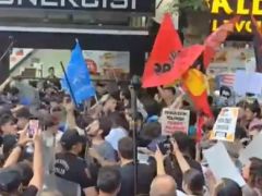 Ankara’da Filistin protestosu…