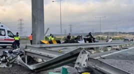 Kuzey Marmara Otoyolu’nda araç takla attı….