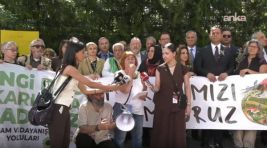 TBMM önünde zeytinlik kıyımına karşı eylem