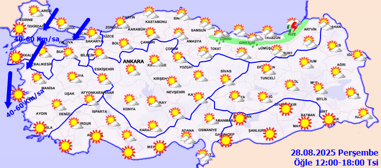 Meteoroloji’den kuvvetli rüzgar ve yağış uyarısı!