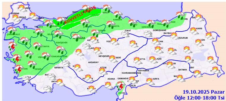 Kuvvetli yağış bekleniyor…