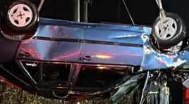 Kocaeli’de otomobil çaya düştü…