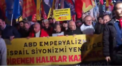 İsrail Konsolosluğu önünde protesto…