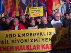 İsrail Konsolosluğu önünde protesto…