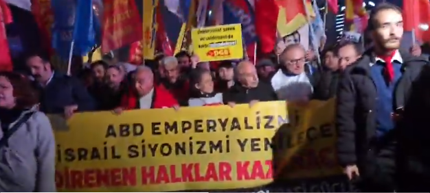 İsrail Konsolosluğu önünde protesto…