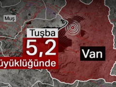 Van’da 5.2 büyüklüğünde deprem!