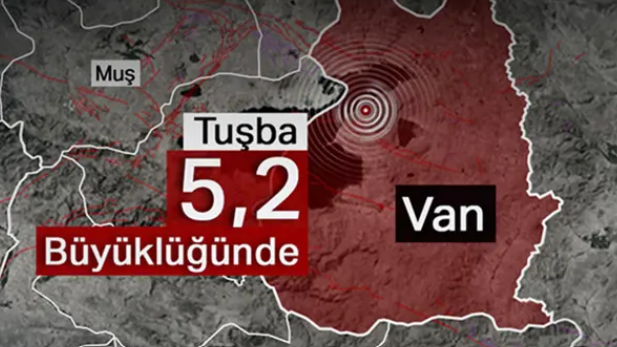 Van’da 5.2 büyüklüğünde deprem!