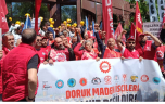 Doruk Madencilik işçileri, “Artık oyalanmak değil, hakkımızı almak istiyoruz.”