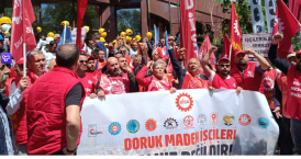 Doruk Madencilik işçileri, “Artık oyalanmak değil, hakkımızı almak istiyoruz.”