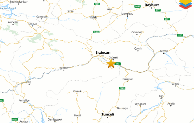Erzincan’da 4.1 büyüklüğünde deprem!