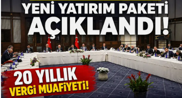 Yeni yatırım paketi, Dev şirketlere 20 yıl vergi muafiyeti…
