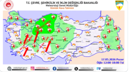 Meteoroloji, 17 Mayıs 2026 hava durumu raporu…